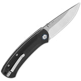 QSP Copperhead Linerlock Knife EDC Enthusiasts Compact Three Point Five Inch Blade 14C28N Black G10 Stonewash Satin Finish by QSP Knife