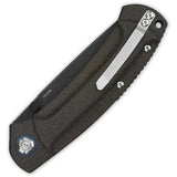 QSP Copperhead Linerlock Knife - 3.5 Inch 14C28N Stonewashed Blade With Micarta Handle For Everyday Carry by QSP Knife