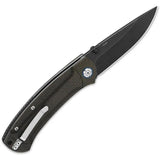 QSP Copperhead Linerlock Knife - 3.5 Inch 14C28N Stonewashed Blade With Micarta Handle For Everyday Carry by QSP Knife