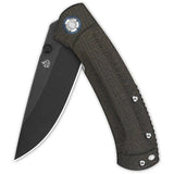 QSP Copperhead Linerlock Knife - 3.5 Inch 14C28N Stonewashed Blade With Micarta Handle For Everyday Carry by QSP Knife