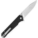 QSP Mamba Linerlock Knife - Micarta Handle With Extended Tang For EDC, 3.5 Inch Satin D2 Blade by QSP Knife