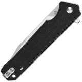 QSP Mamba Linerlock Knife - Micarta Handle With Extended Tang For EDC, 3.5 Inch Satin D2 Blade by QSP Knife