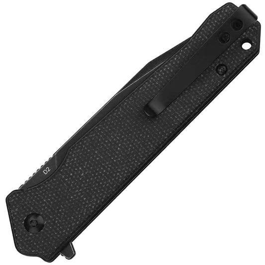 QSP Mamba Linerlock Knife - Micarta Handle With Extended Tang D2 Blade For EDC Enthusiasts by QSP Knife