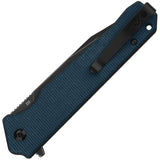QSP Mamba Linerlock Knife - D2 Blade With Blue Micarta Handle For Everyday Carry by QSP Knife
