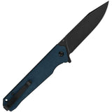 QSP Mamba Linerlock Knife - D2 Blade With Blue Micarta Handle For Everyday Carry by QSP Knife