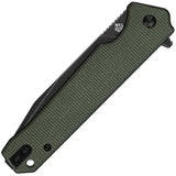 QSP Mamba Linerlock Green Linen Micarta EDC Knife - Reliable D2 Tool Steel Blade For Everyday Carry by QSP Knife