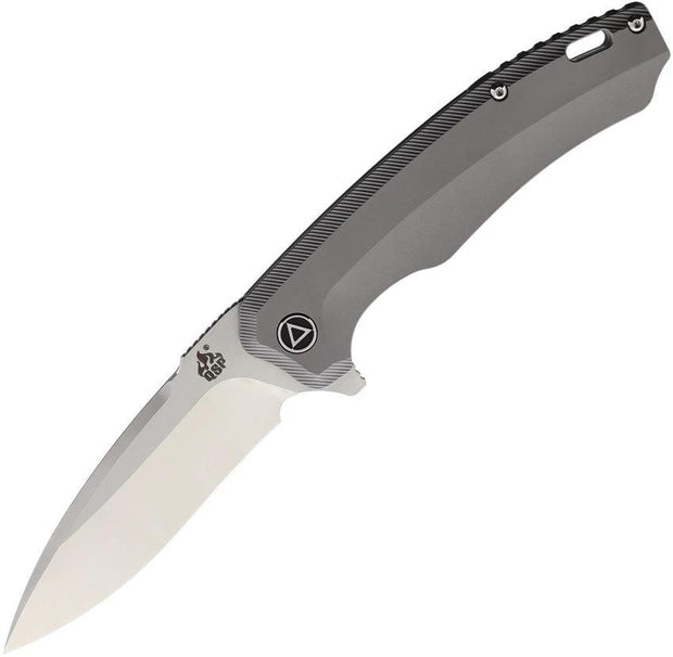 QSP Woodpecker Framelock Knife M390 Gray Titanium EDC by QSP Knife