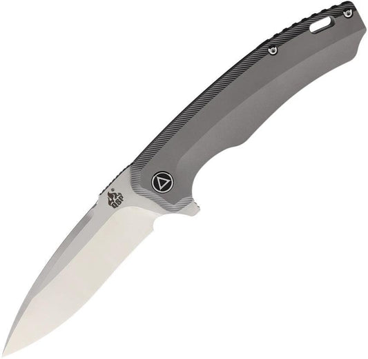 QSP Mamba Linerlock Knife Jade G10 Handle Black Stonewashed D2 Blade 3.5In 4.5In Closed EDC by QSP Knife