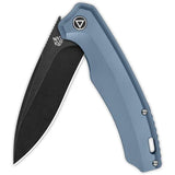 QSP Woodpecker Framelock Knife - Blue Titanium Handle Black Stonewashed Bohler M390 Blade EDC Enthusiasts by QSP Knife
