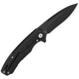 QSP Woodpecker Framelock Knife M390 Black Stonewashed Blade Black Titanium Handle For EDC Enthusiasts by QSP Knife