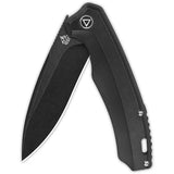 QSP Woodpecker Framelock Knife M390 Black Stonewashed Blade Black Titanium Handle For EDC Enthusiasts by QSP Knife