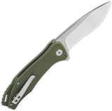 QSP Raven Linerlock Knife - Green G10 Handle, D2 Blade, 4.5 Inch Closed, EDC Enthusiasts Choice by QSP Knife