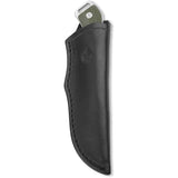 QSP Workaholic Fixed Blade Knife - Compact Outdoor Tool With Green Linen Micarta Handle And Full Tang N690 Satin Blade by QSP Knife
