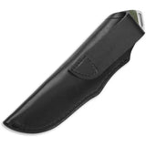 QSP Workaholic Fixed Blade Knife - Compact Outdoor Tool With Green Linen Micarta Handle And Full Tang N690 Satin Blade by QSP Knife