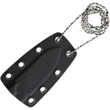 QSP Premium Neckmuk Neck Knife - D2 Satin Blade Full Tang Lanyard Hole Kydex Sheath For Outdoor EDC Survivalists by QSP Knife