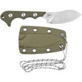 QSP Neckmuk Neck Knife QS125C - Compact Outdoor Neck Knife With Lanyard Hole Kydex Sheath by QSP Knife