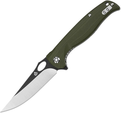 QSP Gavial Linerlock Folding Knife With D2 Blade Green G10 Handle For EDC Enthusiasts by QSP Knife