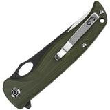 QSP Gavial Linerlock Folding Knife With D2 Blade Green G10 Handle For EDC Enthusiasts by QSP Knife