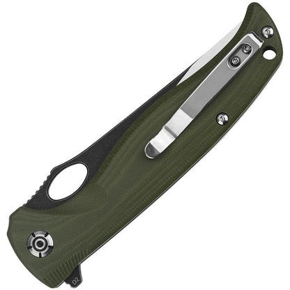 QSP Gavial Linerlock Folding Knife With D2 Blade Green G10 Handle For EDC Enthusiasts by QSP Knife