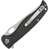QSP Gavial Linerlock Knife - D2 Satin Blade With Brown Micarta Scales Extended Tang For EDC Enthusiasts by QSP Knife