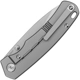 QSP Puffin Framelock Titanium Knife CPM S35VN Blade With Stonewash Finish Twill Carbon Fiber Inlay For EDC Enthusiasts by QSP Knife