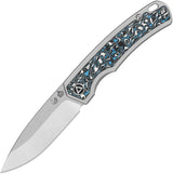 QSP Puffin Framelock Titanium Knife QS127F1 For EDC Enthusiasts 3In S35VN Satin Blade by QSP Knife