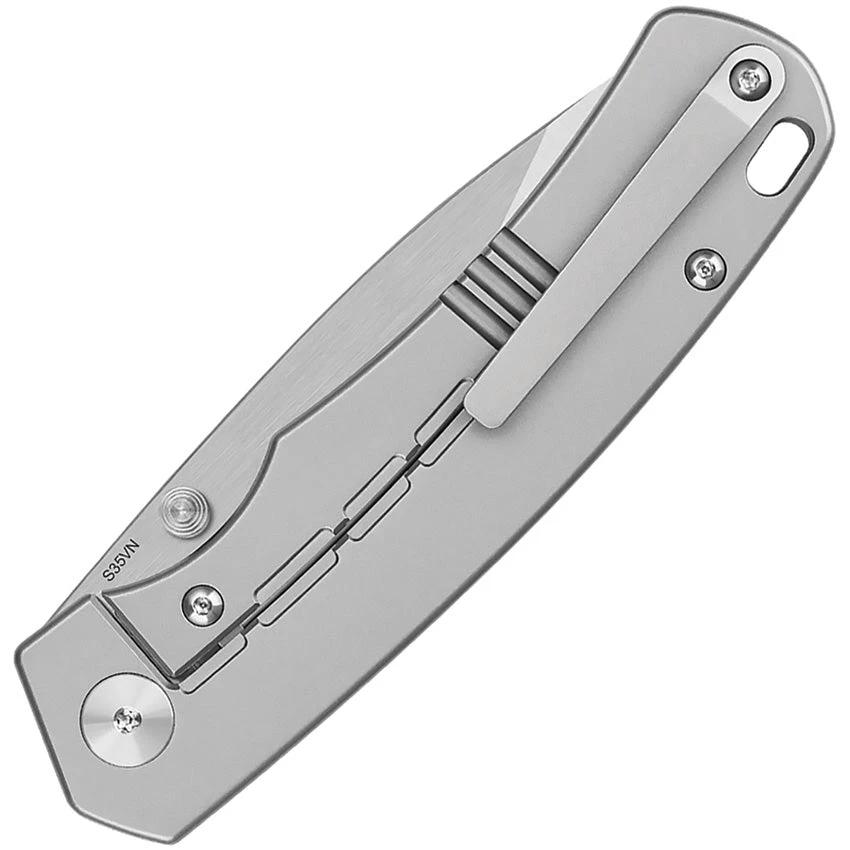 QSP Puffin Framelock Titanium Knife QS127F1 For EDC Enthusiasts 3In S35VN Satin Blade by QSP Knife