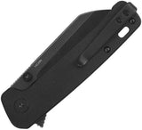 QSP Penguin Button Lock Knife Premium EDC 3in Blade 14C28N Sandvik Stainless Black G10 Handle by QSP Knife
