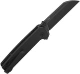QSP Penguin Button Lock Knife Premium EDC 3in Blade 14C28N Sandvik Stainless Black G10 Handle by QSP Knife