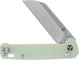QSP Penguin Button Lock Knife Jade G10 Handle 14C28N Sandvik Blade Quick Deployment For Everyday Carry by QSP Knife