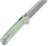 QSP Penguin Button Lock Knife Jade G10 Handle 14C28N Sandvik Blade Quick Deployment For Everyday Carry by QSP Knife