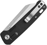 QSP Penguin Glyde Lock Folding Knife For EDC Enthusiasts Compact Slim 3 Inch Blade Black FRN Handle by QSP Knife
