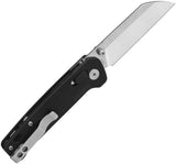 QSP Penguin Glyde Lock Folding Knife For EDC Enthusiasts Compact Slim 3 Inch Blade Black FRN Handle by QSP Knife