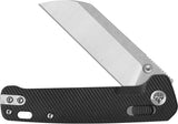 QSP Penguin Glyde Lock Folding Knife For EDC Enthusiasts Compact Slim 3 Inch Blade Black FRN Handle by QSP Knife
