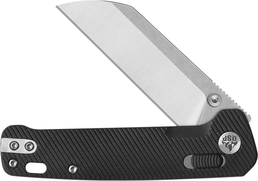 QSP Penguin Glyde Lock Folding Knife For EDC Enthusiasts Compact Slim 3 Inch Blade Black FRN Handle by QSP Knife