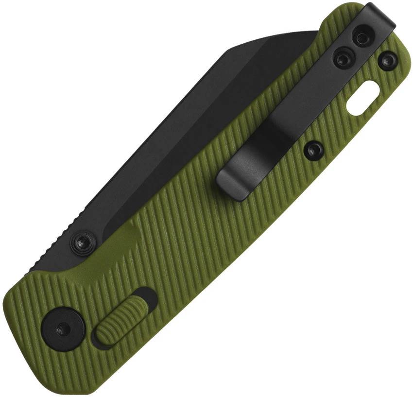 QSP Penguin Glyde Lock Knife 3in Sheepsfoot Blade 14C28N Sandvik OD FRN Green Premium EDC Enthusiasts by QSP Knife