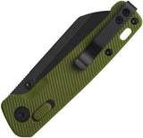 QSP Penguin Glyde Lock Knife 3in Sheepsfoot Blade 14C28N Sandvik OD FRN Green Premium EDC Enthusiasts by QSP Knife