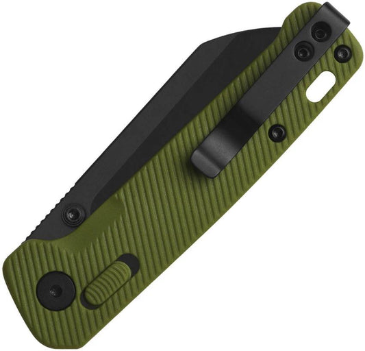 QSP Penguin Glyde Lock Knife 3in Sheepsfoot Blade 14C28N Sandvik OD FRN Green Premium EDC Enthusiasts by QSP Knife