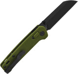 QSP Penguin Glyde Lock Knife 3in Sheepsfoot Blade 14C28N Sandvik OD FRN Green Premium EDC Enthusiasts by QSP Knife