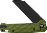 QSP Penguin Glyde Lock Knife 3in Sheepsfoot Blade 14C28N Sandvik OD FRN Green Premium EDC Enthusiasts by QSP Knife