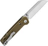 QSP Penguin Glyde Lock Folding Knife For EDC Compact 3in Blade 14C28N Khaki FRN Durable Finish by QSP Knife