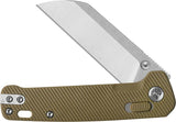 QSP Penguin Glyde Lock Folding Knife For EDC Compact 3in Blade 14C28N Khaki FRN Durable Finish by QSP Knife