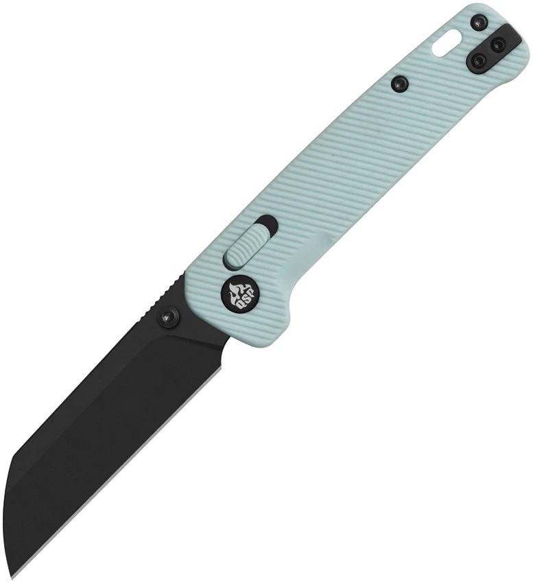 QSP Penguin Glyde Lock Knife 3 Inch 14C28N Sheepsfoot Blade Ice Cream Blue FRN Handle for EDC Enthusiasts by QSP Knife