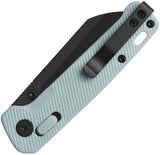 QSP Penguin Glyde Lock Knife 3 Inch 14C28N Sheepsfoot Blade Ice Cream Blue FRN Handle for EDC Enthusiasts by QSP Knife