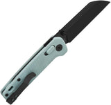 QSP Penguin Glyde Lock Knife 3 Inch 14C28N Sheepsfoot Blade Ice Cream Blue FRN Handle for EDC Enthusiasts by QSP Knife