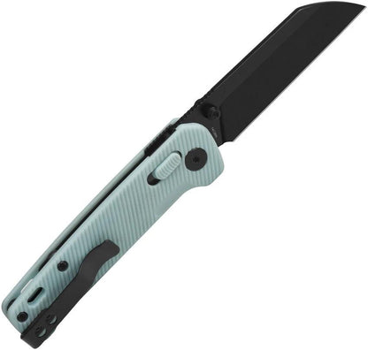 QSP Penguin Glyde Lock Knife 3 Inch 14C28N Sheepsfoot Blade Ice Cream Blue FRN Handle for EDC Enthusiasts by QSP Knife
