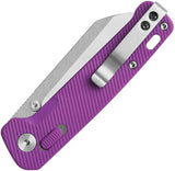 QSP Penguin Glyde Lock Knife - Compact EDC Knife With Purple FRN Handle And Smooth Deployment by QSP Knife