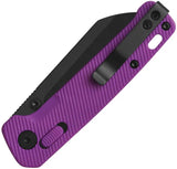 QSP Penguin Glyde Lock EDC Folding Knife Purple FRN 3 Inch Blade One Hand Deployment - Secure One Hand Operation by QSP Knife