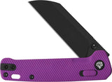 QSP Penguin Glyde Lock EDC Folding Knife Purple FRN 3 Inch Blade One Hand Deployment - Secure One Hand Operation by QSP Knife