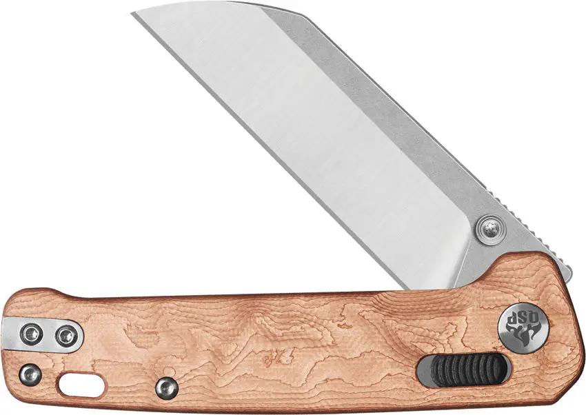 QSP Penguin Glyde Lock Knife Copper Foil G10 Handle 3In - Compact EDC Knife With 14C28N Steel by QSP Knife
